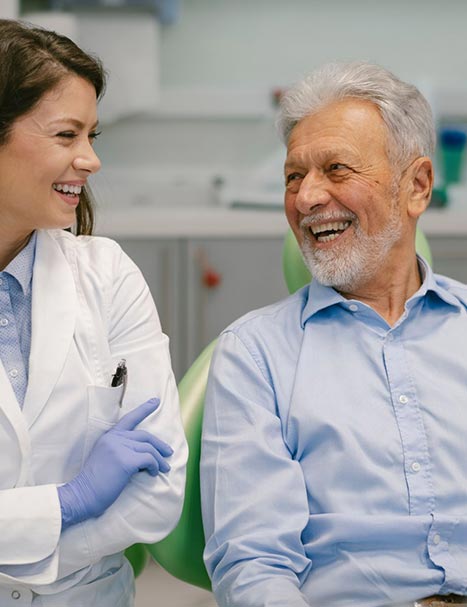 dentist-patient-talking dentist patient talking